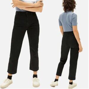 Everlane The Straight Leg Crop in Black Size 4